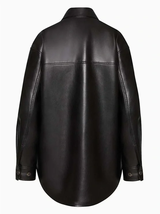 Wilfred Ganna™ Lined Vegan Leather shacket size XS - Picture 9 of 13